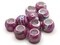 10 17mm Large Hole Macrame Hot Pink Marbleized Round Plastic Beads